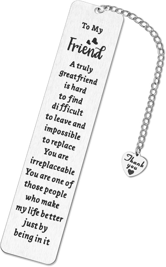 Book Lovers Gifts, Kaluofan Gifts for Book Lovers with Thank You Chain, Bookmark Gifts for Best Friend, Back to School Coming of Age Gifts, Graduation Gifts, Christmas Stocking Stuffers for Teens