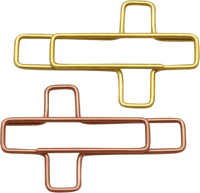 100Pcs Cross Paper Clips, Versatile Bible Paper Clips Journaling Paper Clip, Great Bookmarks for Bible Study Supplies/Christian Office and Home(Gold+Rose Gold)
