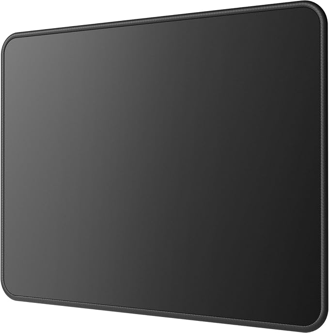 MROCO Essential Gaming Mouse Pad, 40% Expanded Size, 12.6 x 10.8 in, Black | Extended Size, Anti-Fray Stitched Edges, Premium Textured Surface, Non-Slip Rubber Base, Water & Stain Resistant Protection