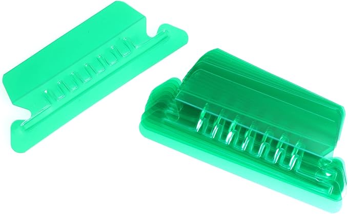 50PCS 2 Inch Green PVC Hanging File Folder Tabs with Paper Insert Office Product Interior Folder Indexing Tool