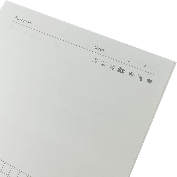 Zelten 1 Pack A6 45 Sheets/90 Pages FavoritesLoose Leaf Punched Paper Refills Paper for 6 Hole Binder Personal Organizer Diary Notebook Refillable Planner