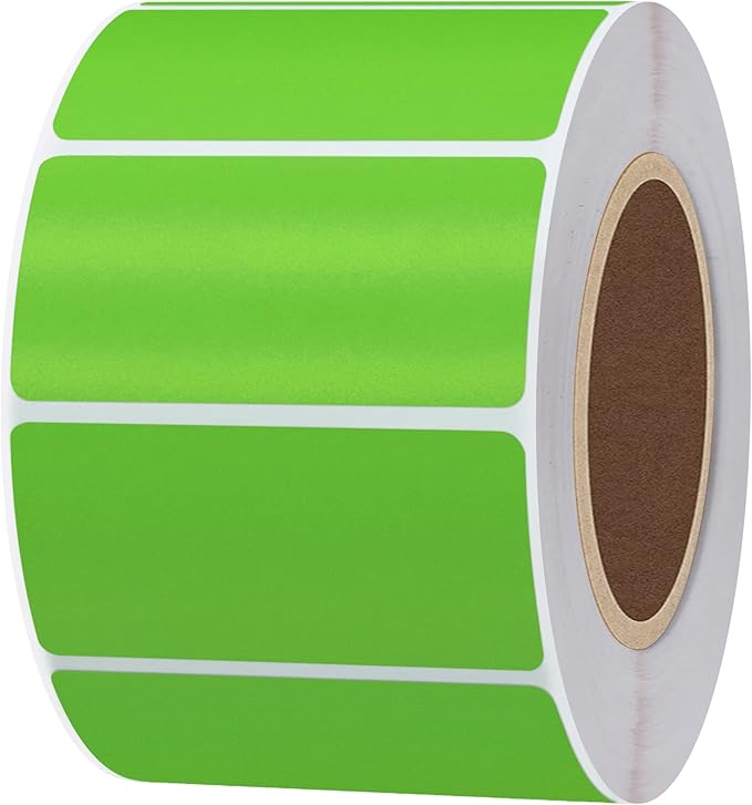 Hybsk 2x1 inch Color Direct Thermal Labels for Shipping, Barcodes, Address, Compatible with Rollo Label Printer & Zebra Desktop Printers (2"x1",Green)