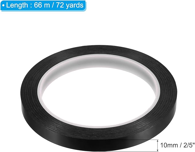 PATIKIL 3/8" Whiteboard Tape, 6 Pack Thin Dry Erase Tape for Graphic Chart Marking DIY Art, Black