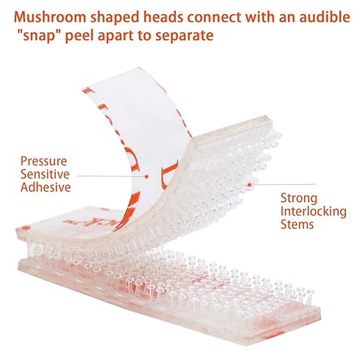 HSTECH EZ Pass/IPass/IZoom Toll Tag Mounting Kit - 4 Pcs (2 Sets) Reclosable Fastener Peel and Stick Adhesive Dual Lock Tape