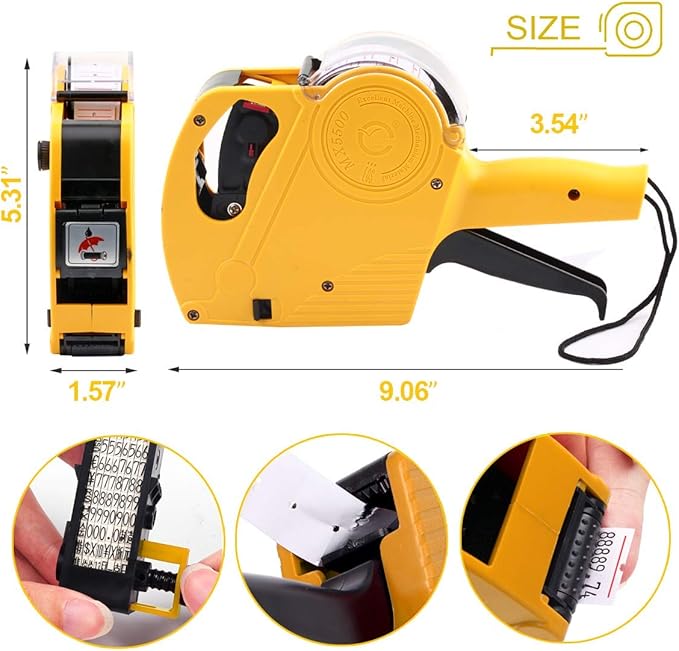 MX5500 EOS Yellow 8 Digits Pricing Gun Kit with 7,000 Labels & Spare Ink