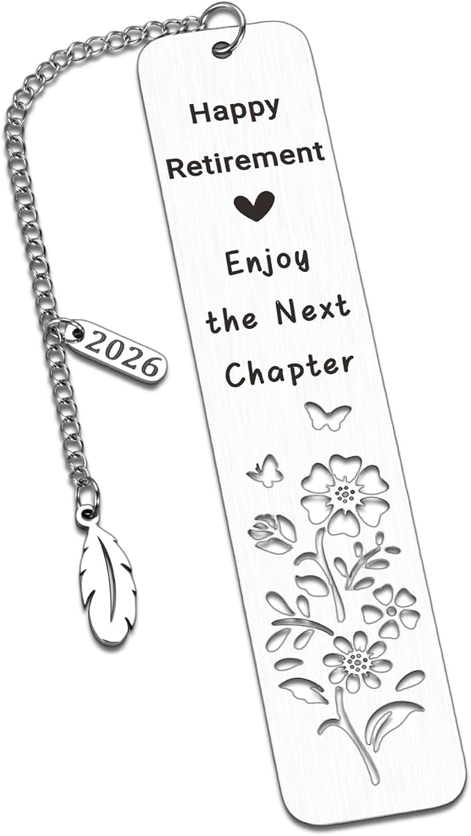 Retirement Gifts for Women Men 2026, Happy Retirement Enjoy The Next Chapter Bookmark, Farewell Present for Coworkers, Coworker Leaving Gift for Women Teachers
