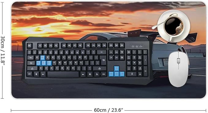 Large Mouse Pad JDM Car R35 Static Sport Sunset Desk Mat Computer Accessories Gaming Office Organizers Supplies Decor Essentials Keyboard Pads for Desk Rubber 30x60cm