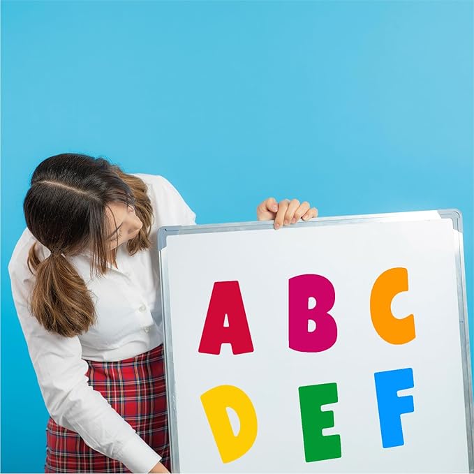 Bemeol 42 Sheets 504 Pieces Letter Stickers Bulletin Board Letters 2.5 Inch Self Adhesive Alphabet Sticker Letters for Poster Board Classroom Crafts Home Decor(Colorful)