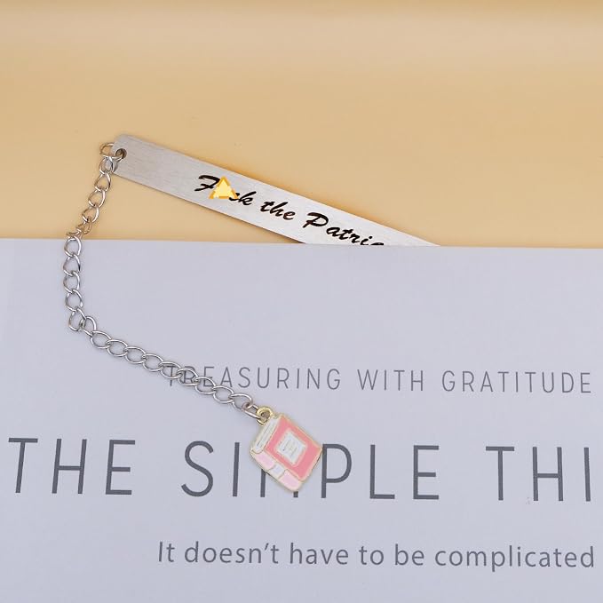 Feminist Gifts Bookmark for Women Girl Women's Rights Activist Inspirational Girls Power F the Patriarchy Gift for Sisters Female Friends Bookish Birthday Christmas Stocking Stuffers Keepsake
