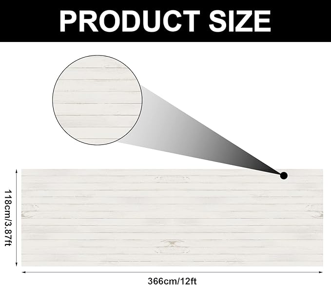 PerKoop 2 Roll White Wood Bulletin Board Paper 3.9" x 12ft Non Woven Bulletin Background Wallpaper Fade Resistant Board Roll Decoration for Arts Crafts Office School Classroom