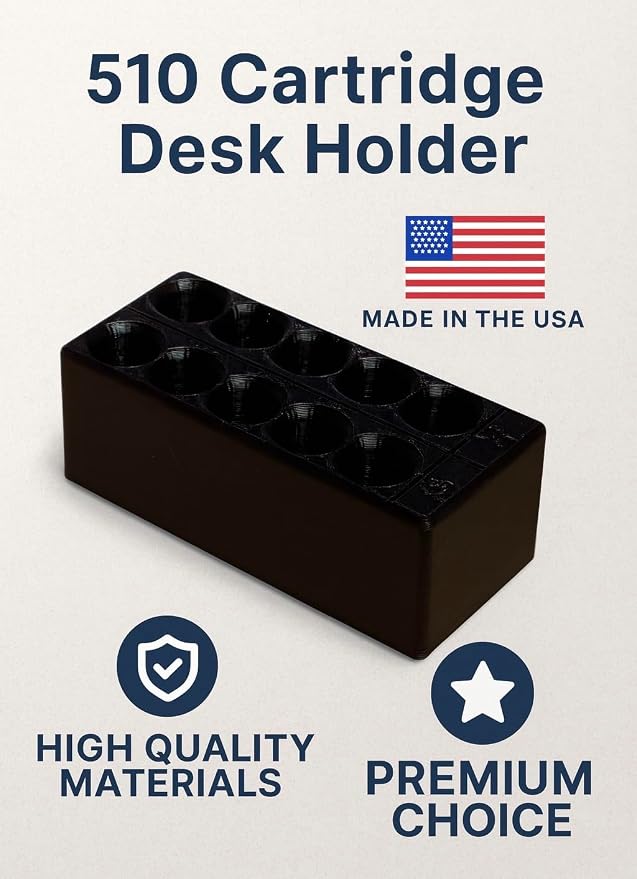 Desk Organizer for 510 Cartridge Holder and Cartidges, Pens, and Pencils