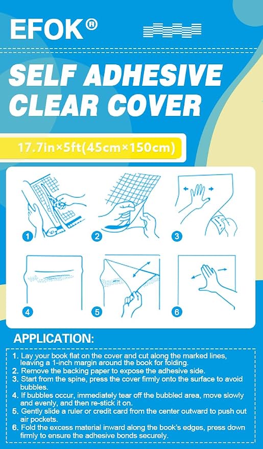 28 Pack Clear Contact Paper Book Cover - 17.7in×5ft Total 140ft, Self-Adhesive Protector for Crafts, Clear Contact Paper Roll Peel and Stick for Books