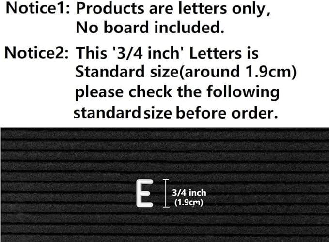 Pre-Cut 3/4 Inch White Letters for Felt Letter Board,340pcs plastic letters including Characters,Numbers,Symbols&Emoji for Message Board - (No Board Included)