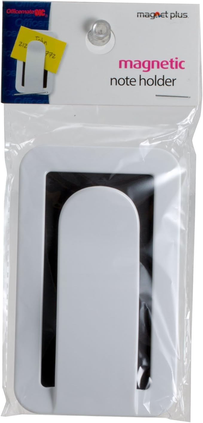 Officemate Magnet Plus Magnetic Envelope and Note Holder, White (92551)