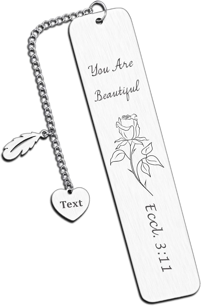 Personalized Custom Inspirational Christian Bookmarks for Women Men Baptism Confirmation Gifts for Girls Boys Bible Bookmarks for Women Daughte Birthday Gifts for Friends BFF Besties Teen Girls