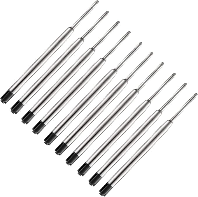 10 Pack Pen Refills Replacement Ink for Self Defense Tactical Pen (Black)