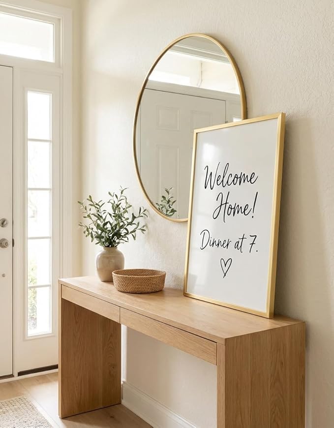 Small Whiteboard 12 x 16 Inch Magnetic Dry Erase Board with Stand & Wall Mount | Gold Aluminum Frame | Desktop Board for Home, Office, Reception, Events | 2 Markers, Eraser & 2 Magnets