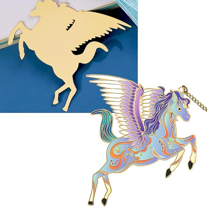 BLBMH Unicorn Bookmark Cute Metal Bookmarks for Kids Book Lovers Girls Exquisite Anime Book Markers Readers Gift Best Friends -U2