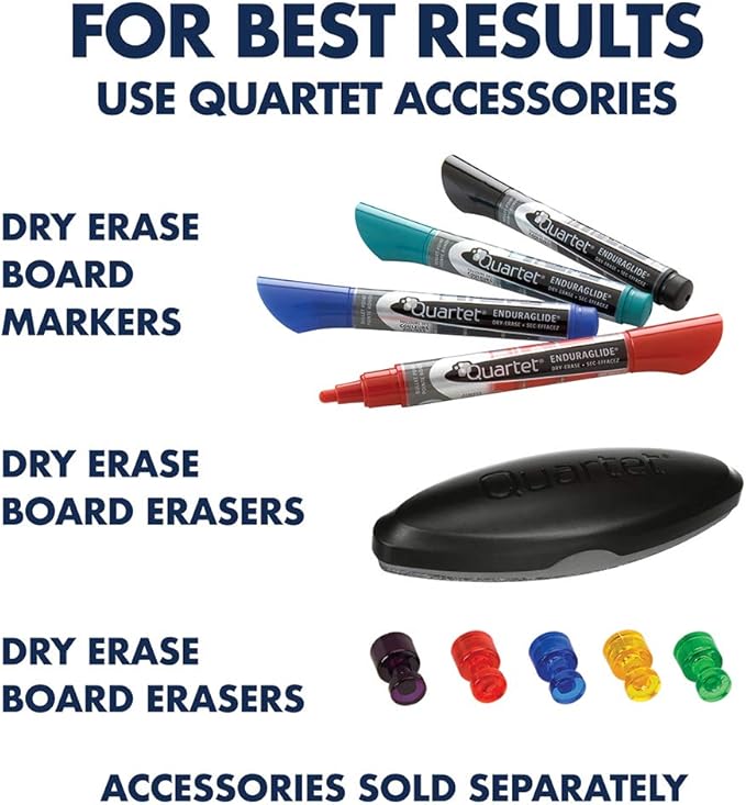 Quartet Dry Erase Whiteboard, Magnetic White Board, 6' x 4', Aluminum Frame, Industrial Yellow (724127)