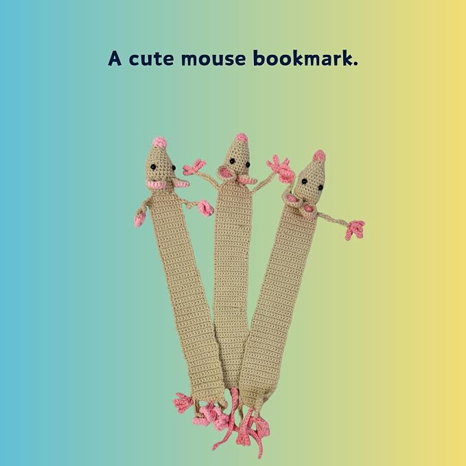3D Hand-Crochet Animal Bookmarks Featuring Charming Personalized Designs, These Adorable Bookmarks Make Quirky Reading Companions.Gifts for Book Enthusiasts,Birthday,Book Club Members(ls)