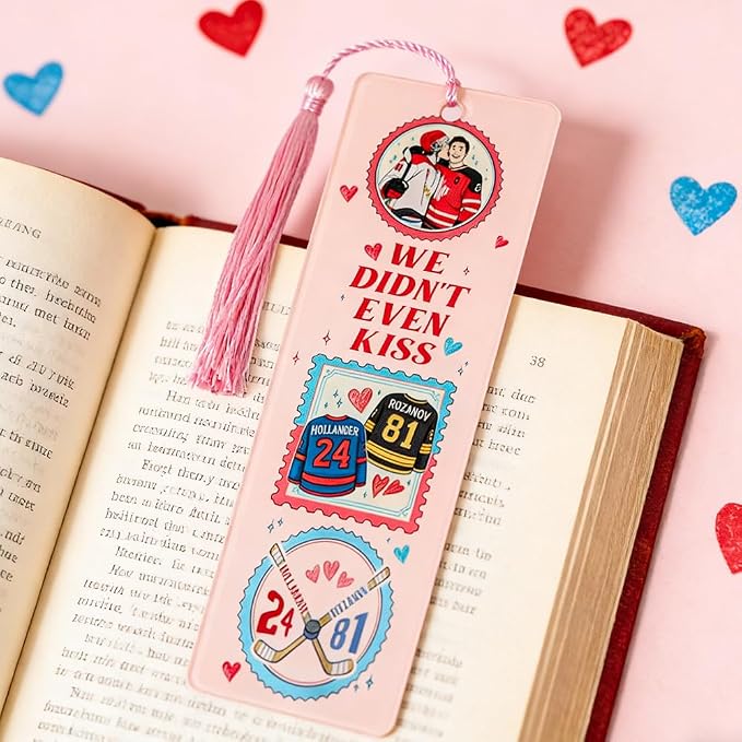Heated Rivalry Inspired Bookmark Merch Stuff, Ilya Rozanov 81 Shane Hollander 24 Acrylic Bookmarks Gifts Accessories Merchandise for Fans Women Men Easter Birthday Book Lovers (3pcs Style A)