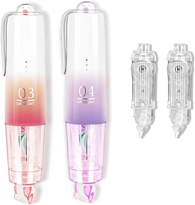 Refillable Retractable Quick Dry White Correction Tape,Mini Small Japan Aesthetic Cute Correction Tape Pen, with Easy to Use Kawaii Pen Shaped Applicator,for Home Office School Supplies