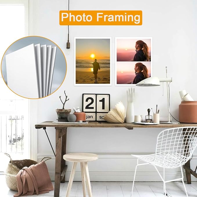 20 Pack White Foam Board for Projects 12"x16.5" Foam Core Board 1/5" Thick Polystyrene Foam Sheet Foam Backing Board Poster Foam Board Sheets for Art Crafts, School, Presentation, Wedding