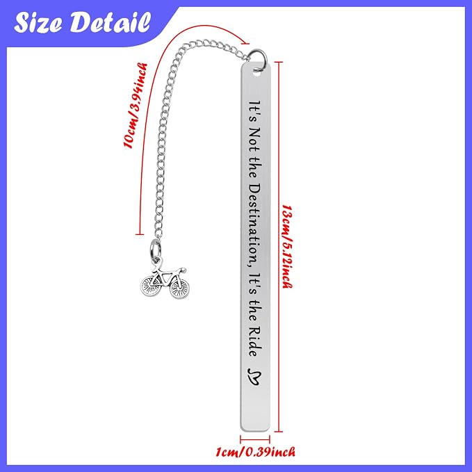 Cycling Gift Bicycle Inspirational Bookmark Encouragement Present for Cyclist Riding Gifts for New Driver Biker Cycling Gift for Racer Cyclists Enthusiast Mountain Biker Motivational Graduation Gifts