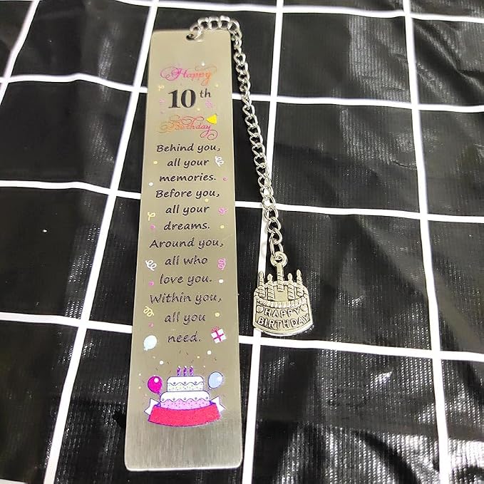 10th Birthday Bookmark Gifts Behind You All Your Memories Bookmarks | 10 Year Old Girl Boy Birthday Gifts for Book Lovers 10 Yrs Old Daughter Birthday Gifts