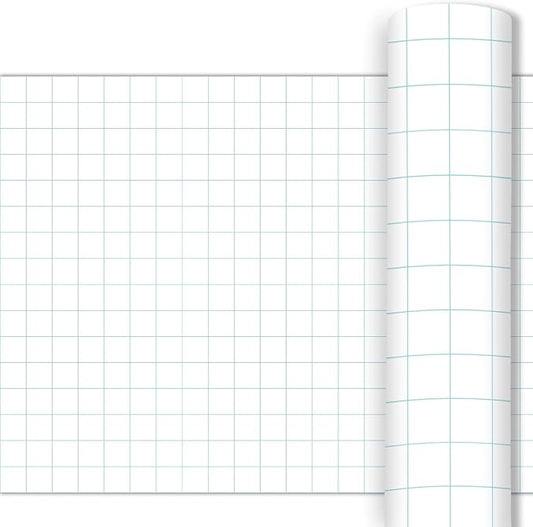 Blue Grid Graph Bulletin Board Roll Reusable Waterproof Erasable Blue Grid Bulletin Board Roll Loose Leaf Graph Non-Woven Fabric Background Poster for Classroom Decor Wrapping DIY Craft 15.7" x 40ft