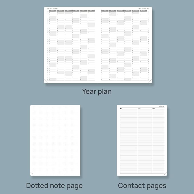 POPRUN 2026 Daily Planner One Page Per Day Even Weekends A4 Large Size (8.5" x 12") - 12 Months Calendar Hourly Appointment Book with Inner Pocket, Pen Holder, Hardcover - Light Yellow