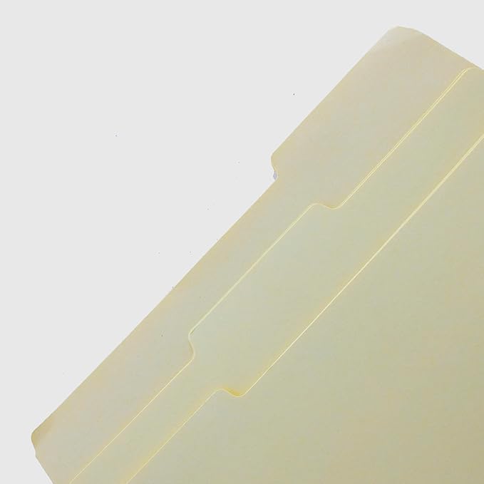 BAZIC Products Manila File Folders, 1/3-Cut Letter Size with Left, Right, and Center Tab Positions, Ideal for Organizing and Filing Documents, 12/Pack, 4-Pack