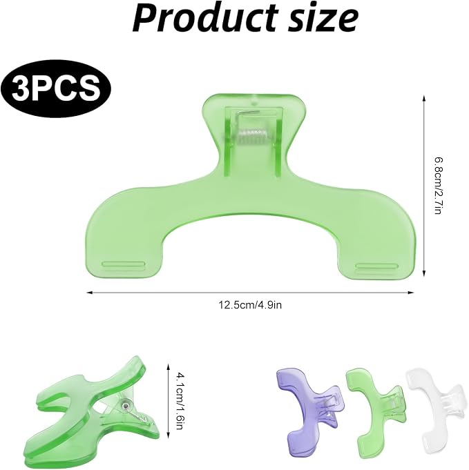 3 Pcs Book Clips,3 Colors Strong Page Holders for Reading,Portable Book Openers,Practical Book Page Markers for Teachers,Students,Office,and Home(Color B)