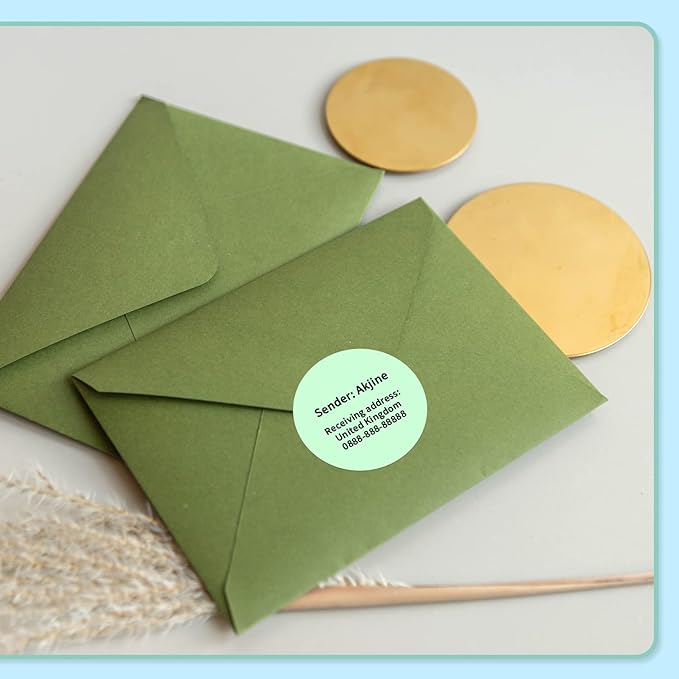 6-Roll Phomemo Color Round Label 1.96"x1.96"(50x50mm), Compatible with Phomemo M110/M120/M200/M220/M221 Label Printer, Self-Adhesive Thermal Labels, 140PCS/Roll