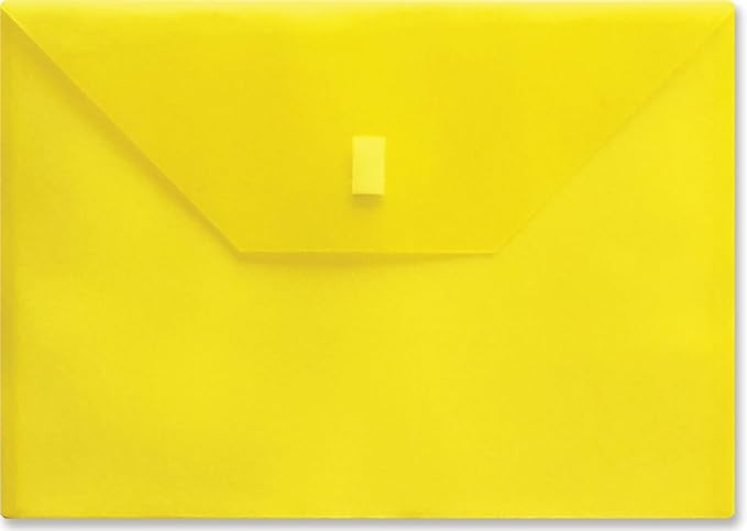 Lion Design-R-Line Poly 9-3/8" x 13", 1 Envelope, Transparent Yellow (22080-YW)