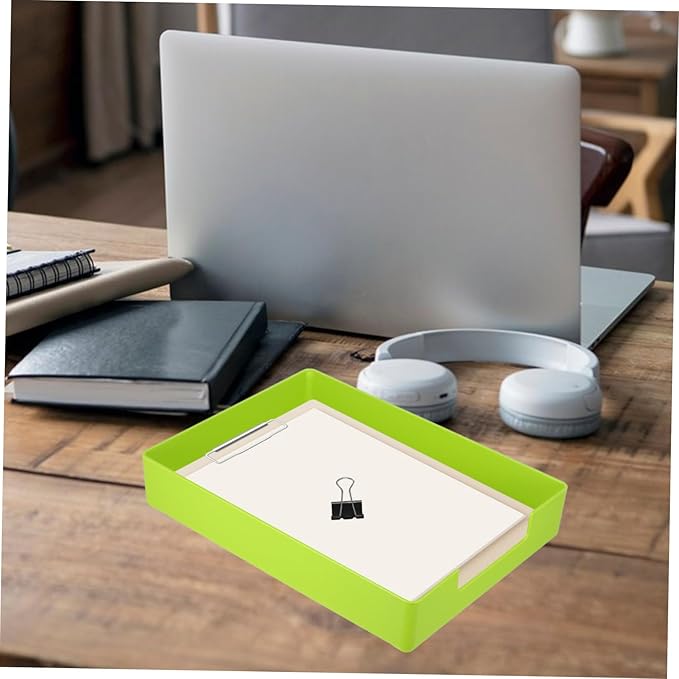 Gadpiparty Document Storage Box for Office Paper Tray Desktop Organizer Stationery Supplies Holder Desk File Organizer