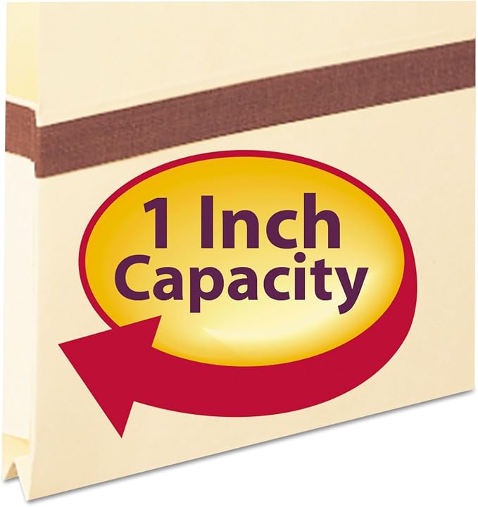 Smead 76487 Economy File Pockets, 1-Inch Exp, Lgl,14-3/4-Inch Wx9-7/8-Inch H, Manila