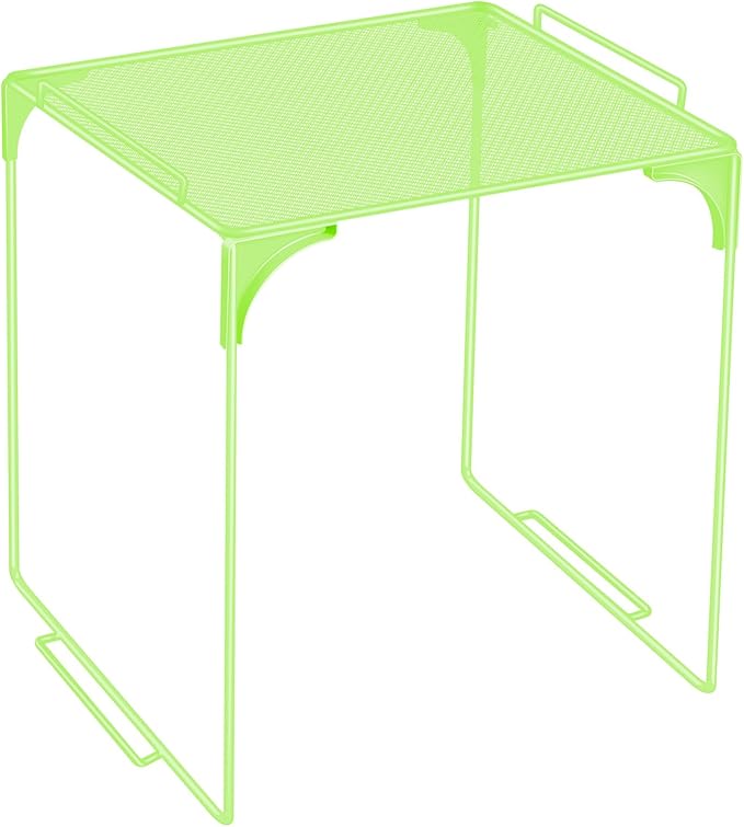 Demonwer Locker Organizer Shelf Grass Green Stackable Extra Locker Shelf Storage Cabinet Accessories for School Office Home Gym Supplies