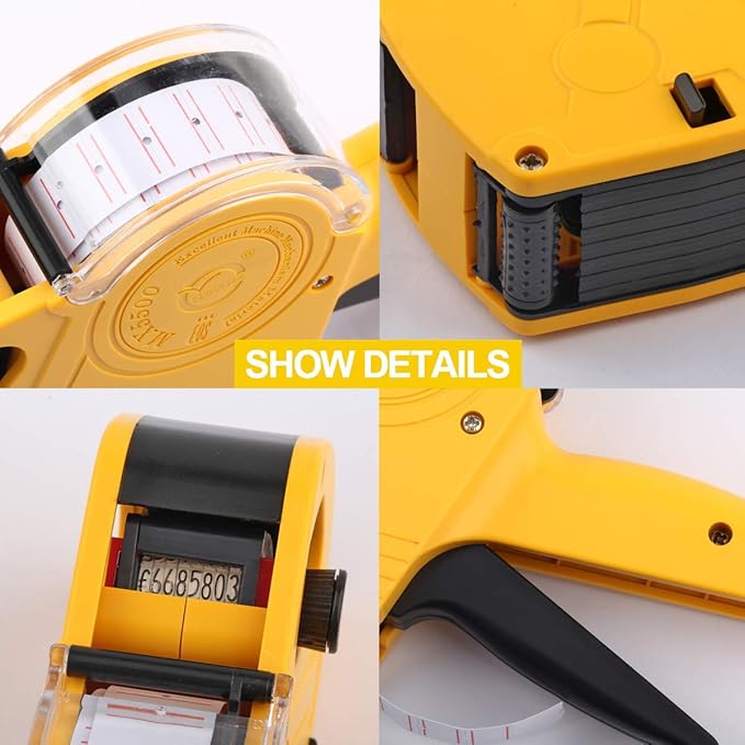 MX5500 EOS Yellow 8 Digits Pricing Gun Kit with 7,000 Labels & Spare Ink