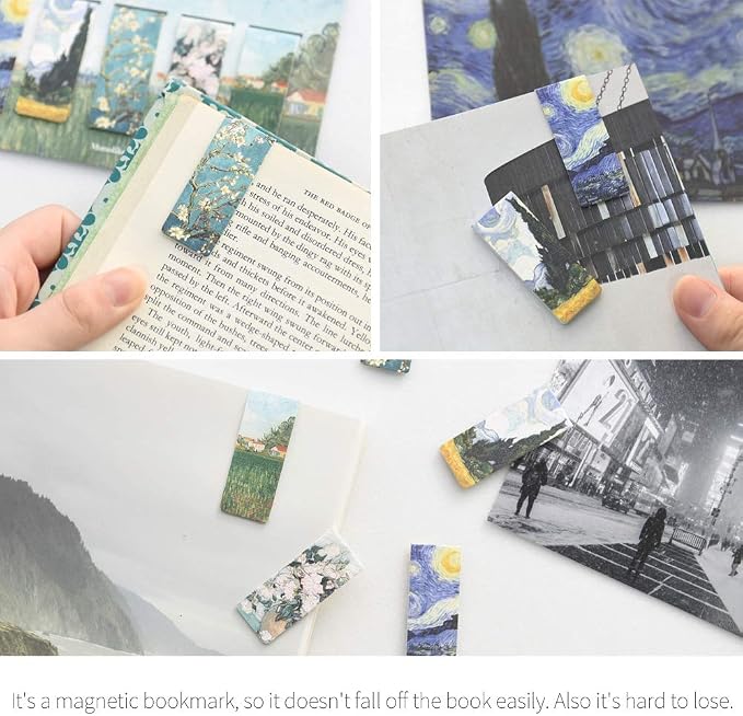 Monolike Magnetic Bookmarks Vincent Van Gogh ver.1 + ver.2, 10 Pieces