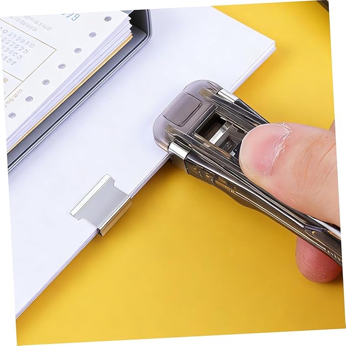 Creative Desktop Paper Stapler Set with 2 Black Office Staplers and 200pcs Refill Staples, Manual Document Binding Tool for Home and Office Filing Organization