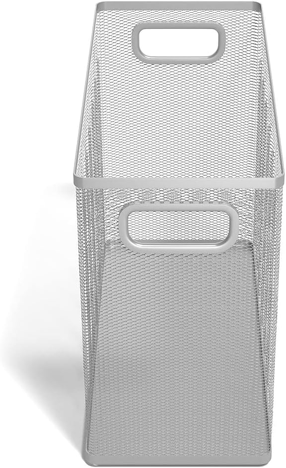 TRU RED Wire Mesh File Organizer, Silver, 2‑Pack – Vertical Desktop Sorter for Files, Folders & Mail