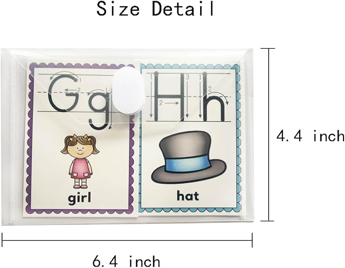 48pcs 4x6 Plastic Clear Envelopes Receipt Coupon Stickers Stamps Storage Case File Organizer Holder