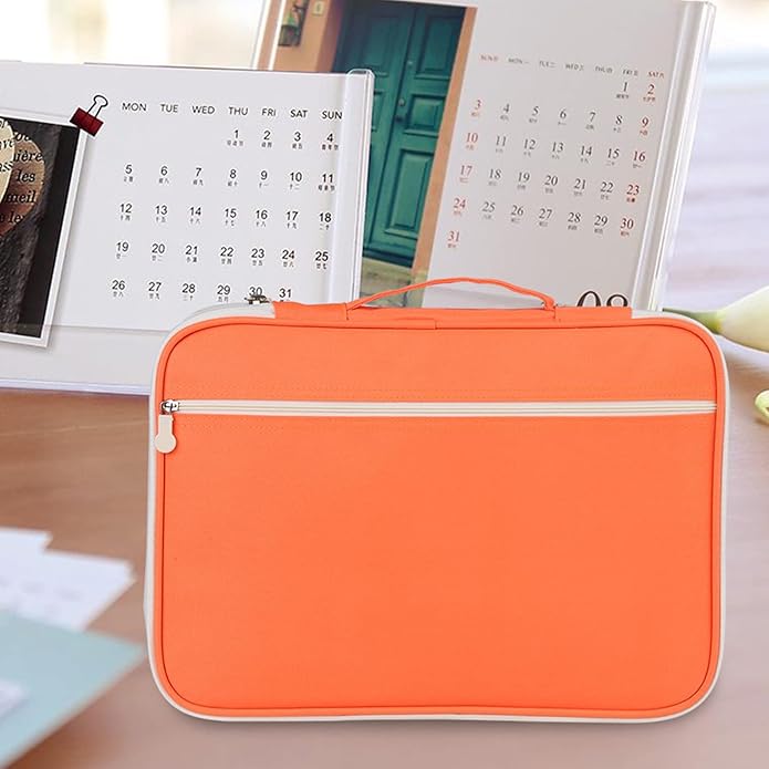 A4 Document Bag File Folder, Multifunctional A4 Document Bags Portfolio Organizer Waterproof Travel Pouch Zippered Case