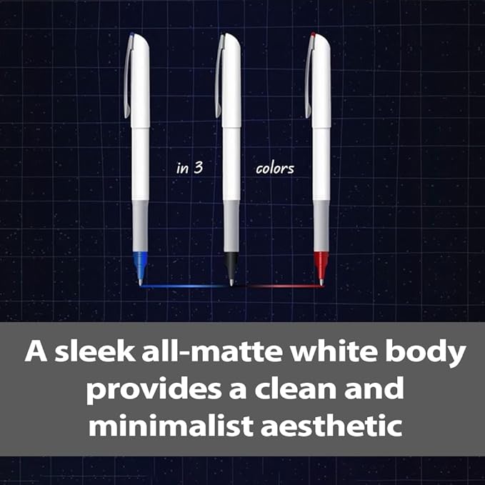 Pentel Floatune Rollerball, 0.8mm Medium Line, Blue Ink, 12 Pack