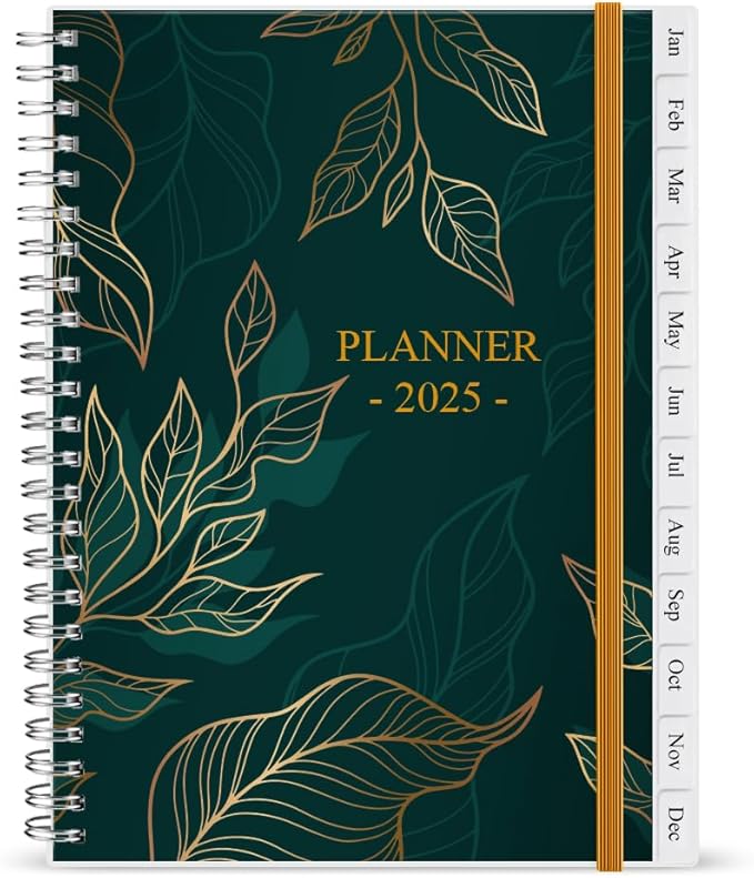 2025 Planner - Planner 2025 for Women & Men, January 2025 - December 2025, Weekly And Monthly Planner with 12 Tabs, 6.4" x 8.5", Leaf