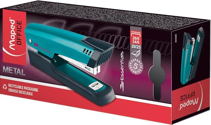 Essentials Metal Deco Stapler, 1-Pack Blister, Maped