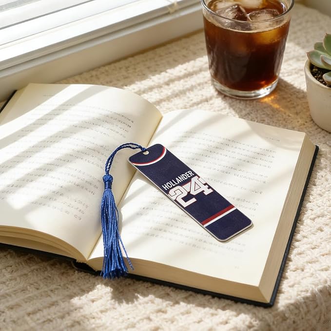 Heated Rivalry Inspired Bookmark, Hockey Jersey Bookmark Double Sided #24#81 Sport Fan Gift with Blue Tassel for Book Lovers (1PC Double-Sided)
