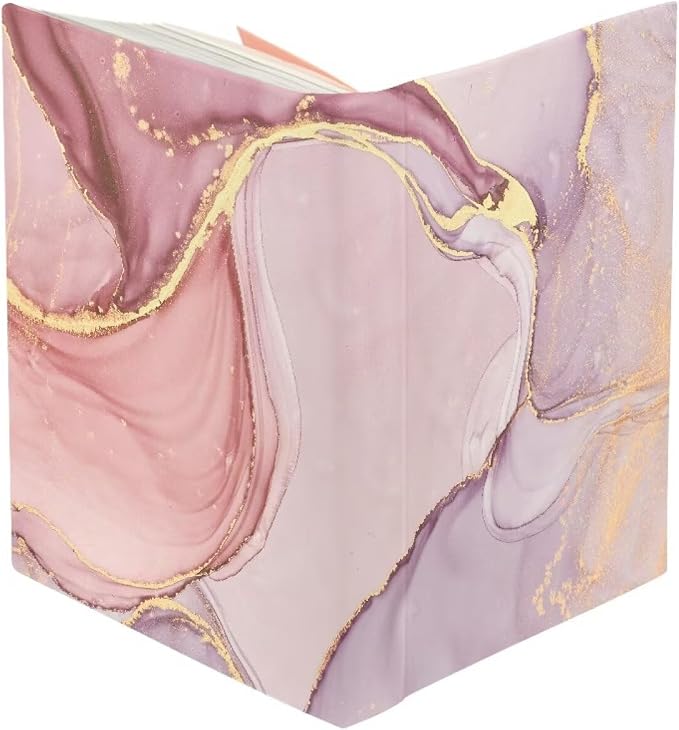 Dreaweet Pink Marble Print Book Covers, Stretchable Jumbo Book Sleeves for Hardcover Books Textbooks up to 9 x 11 Inches, Reusable Washable Protective Textbook Covers for Adults Teenagers