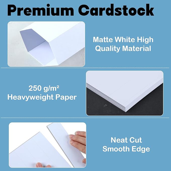 gisgfim 20 Sheets Binder Spine Inserts 1-1/2 Inch Spine Width White Binder Labels 92LB Printable Side Identifiers for Inkjet Laser Printers Cardstock View Binders Labels 5 Inserts/Sheet